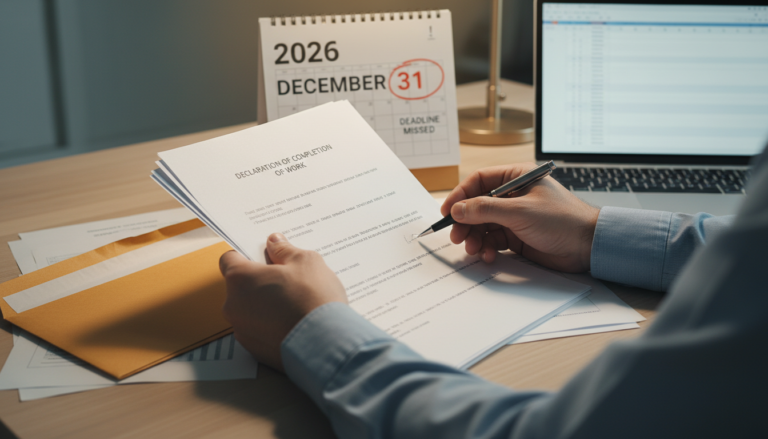 découvrez les démarches à suivre en cas d'oubli de la déclaration d'achèvement des travaux en 2026 pour régulariser votre situation rapidement et éviter les sanctions.